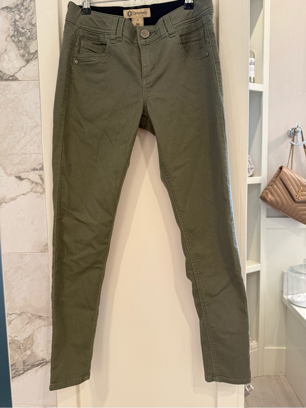 Democracy Olive Green Women's Slim Jeans